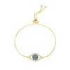 Evil Eye Hamsa Hand Bracelet for Women Dainty 14K White