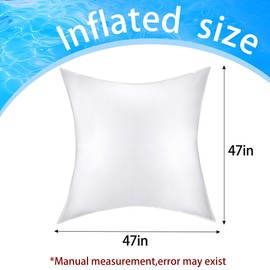 Adnee 4 x 4 Ft PP Weave Square Pool Air Pillow-Inflatable Winterizing Closing Pillow for Above Ground Pools-Cold Resistant Pool Pillows for Closing Winter Support Pool Covers