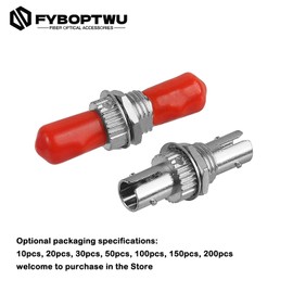 fyboptwu -ST-ST UPC Singlemode Simplex Fiber Optic Adapter, 30pcs, Red