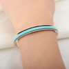 WUSUANED Hair Tie Bracelet Stainless Steel Grooved Cuff Bangle Gift