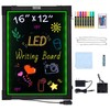 VEVOR LED Message Writing Board, 16"x12" Illuminated Erasable Lighted Chalkboard,
