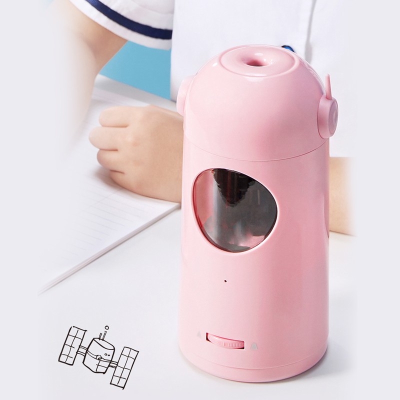 Electric Pencil Sharpener Full Automatic Smart Stop Adjustable Pencil Point