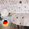Fabric Tablecloth Washable Table Linen Tablecloth Cotton Polyester Stars Round