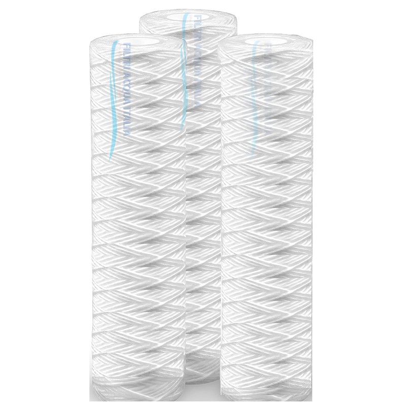 CARTUCCIA FILTRO FILO AVVOLTO 10 POLLICI MICRON 5 POLIPROPILENE SEDIMENTI