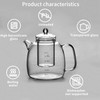 high borosilicate glass kettle with scale markings, a 2000ml water