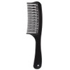2X Black Double Tooth Detangler Hair Comb Shampoo Comb with