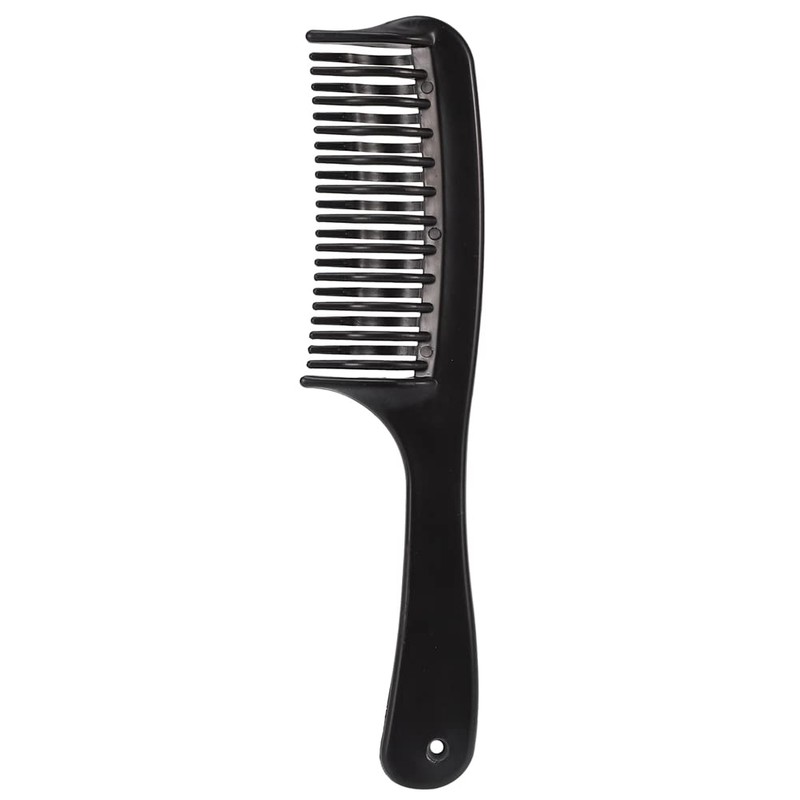2X Black Double Tooth Detangler Hair Comb Shampoo Comb with