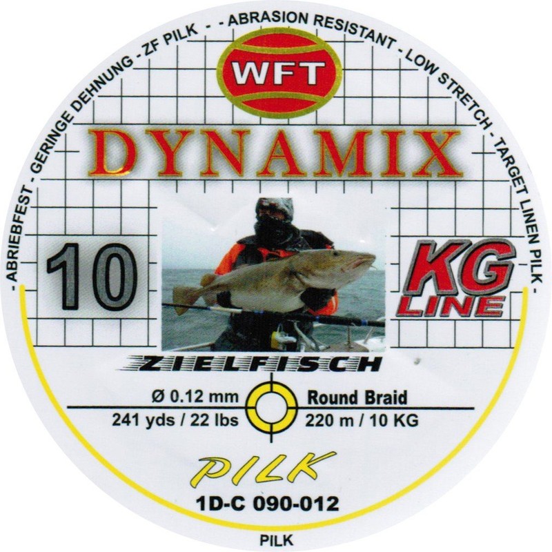 WFT Round Dynamix Pilk Yellow Braided Line for Sea Fishing,