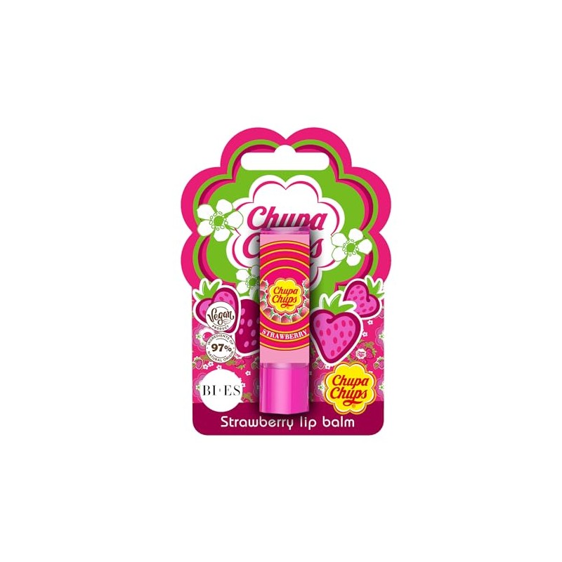 Chupa Chups Natural Strawberry Flavoured Lip Balm