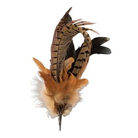 Alpenflüstern Women's Feather Brooch Hat Feather Pheasant API02500035 Brown, brown