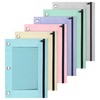 Lanpn Pencil Pouch for 3 Ring Binder 6 Pack, Pastel