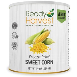 Ready Harvest Freeze-Dried Corn Sweet Corn Canned Corn | Freeze-Dried Vegetable | Freeze-Dried Food Emergency Food Survival Food Camping Food | Bug Out Bag #10 Can 25-Year Shelf Life 19oz