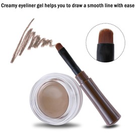 Boobeen Eyeliner Gel Eyeliner Smudge-proof Eyeliner Gel Makeup Highly Pigmented Eye Makeup Set Long Lasting for All Day Easy to Apply (Blonde)