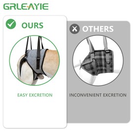 Dog Lift Harness, Dog Sling for Medium Large Dogs, Adjustable Dog Support Harness for Back Legs, Comfy Design Pet Harness with Padded for Elderly, Injured, Arthritic, Senior, Disabled Dogs（M）