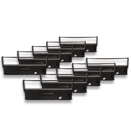 vhbw 10x Ink Ribbon Label Tape Compatible with Epson TM-U 930 Series, TM-U 950 P, TM-U 950 Dot Matrix Printer, Receipt Printer - Black