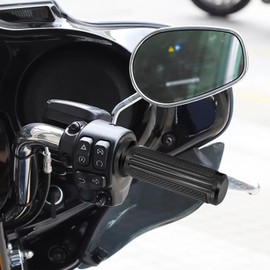 HDBUBALUS 1" Electronic Throttle Defiance Handlebar Grips 25mm Hand Grips Fit for Harley Touring Street Glide Road King Road Glide Electra Glide 2008-2021 Black