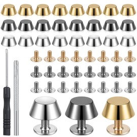 RAHHLIZS 26pcs Bag Feet for Bag Making, Brass Metal Feet Studs Screw Back