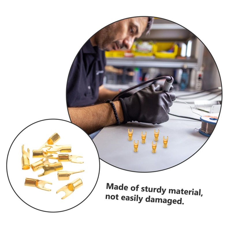 KOMBIUDA 20pcs U Shaped Terminal Connectors for Amplifiers and Compatibility