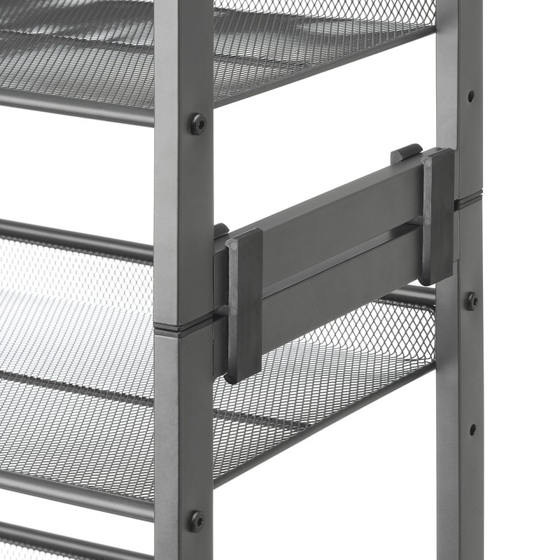 Whitmor Steel Mesh 3-Tier Shoe Rack Gunmetal