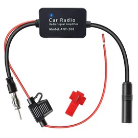 Car Radio Antenna Amplifier Universal FM Signal Booster 12V FM Radio Antenna Signal Booster Amp Amplifier Car Radio Car Antenna FM/AM