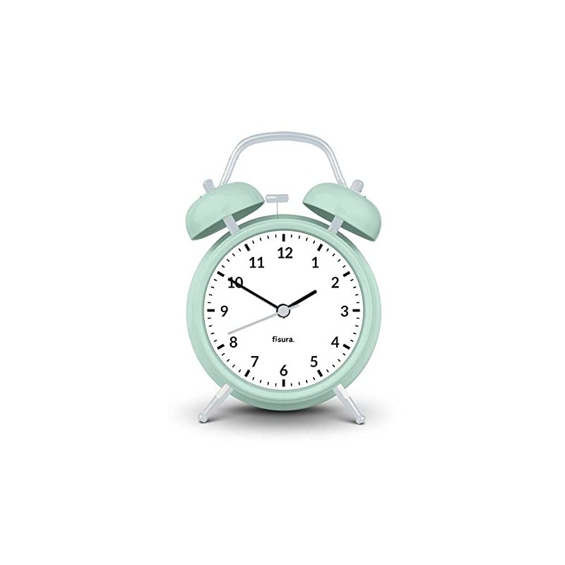 Fisura – Analog Alarm Clock Without Ticking, with LED Night