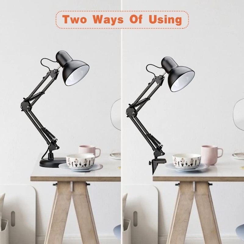 ShellKingdom Architect Task Lamp, Adjustable Swing Arm Desk Lamp with