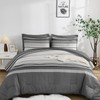 Dobuyly Grey Queen Comforter Set 7 Pieces, Boho Grey White