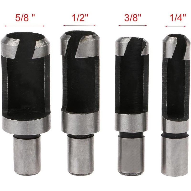 Bestgle 8 Pcs Wood Plug Cutter Cutting Tool Carbon Steel