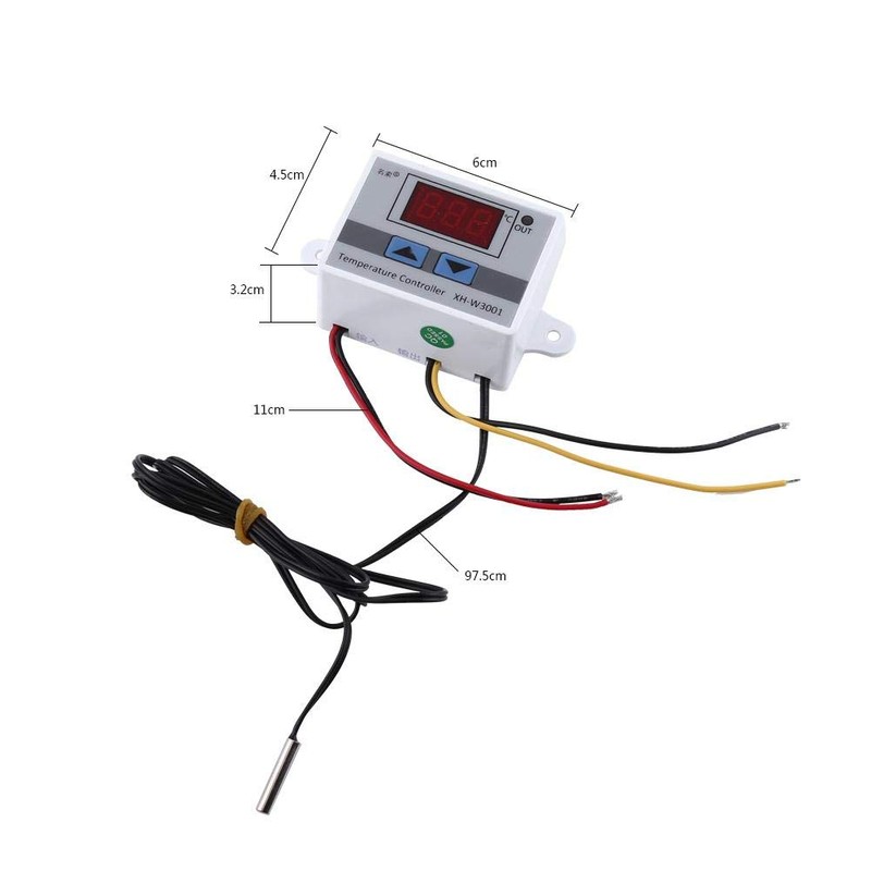 Temperature Controller Digital Thermostat with Waterproof Probe Thermostat Control Switch