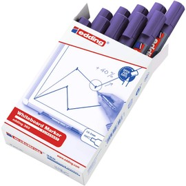 edding 360 whiteboard marker - violet - 10 whiteboard pens - round tip 1.5-3 mm - whiteboard pen dry wipe - for whiteboards, flipcharts, pinboards, magnetic and memo boards - sketchnotes