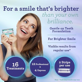 GuruNanda Teeth Whitening Strips - 16-Day Treatment with Non-Slip, Dry Strip Technology - Whitening Designed with Care for a Brighter Smile