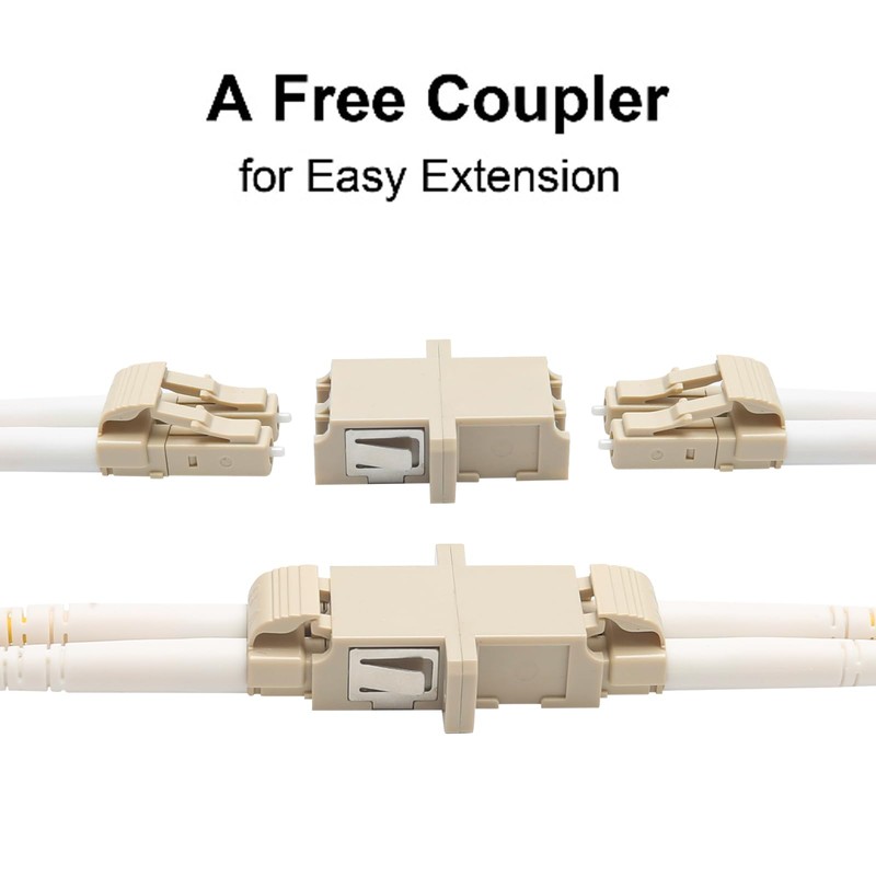 10M(32ft) LC to LC Fiber Optic Cable, Multimode Duplex OM3