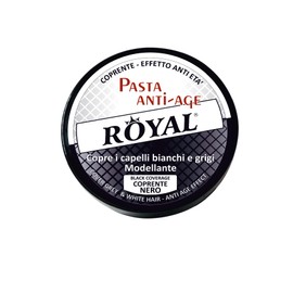 Schwarzes Haarwachs 2 in 1 – deckt weißes Haar und Modell – temporäre Färbung waschbar – natürlicher Halt – 100 ml