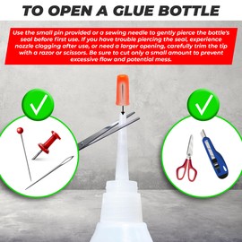 Y'allCanDiy Super Glue for Leather - Leather Glue - Adhesive for Purses, Sofas and Furniture. Heavy Duty Waterproof Cyanoacrylate Based Adhesive for Leathercraft, Upholstery