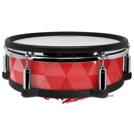 Skin Wrap Compatible with Roland PD-128 Drum Triangle Mosaic Red (Drum NOT Included)
