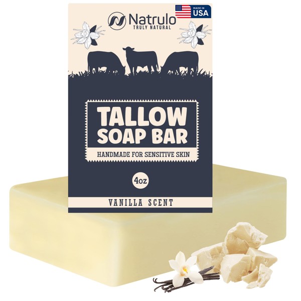 Natrulo Beef Tallow Soap Bar C All Natural Grass Fed