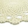 kilofly Crochet Cotton Lace Table Placemats Doilies Pack, 4pc, Beige,