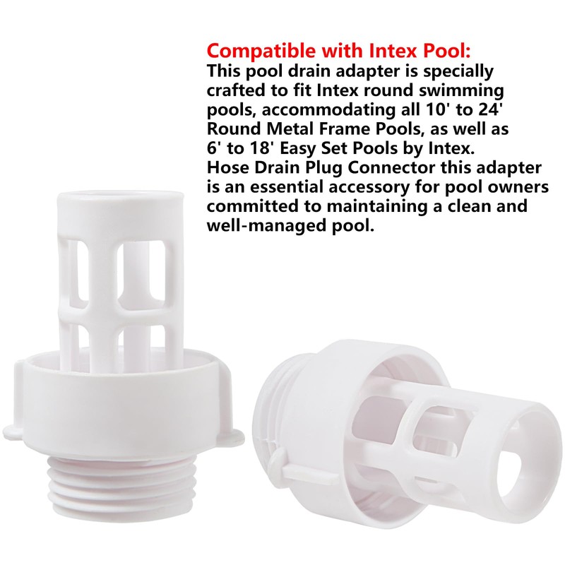 Pool Drain Connector 10184 Hose Adapter Suitable for Intex Round