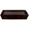 Purpledip Wooden Box: 3 Compartment Case with Transparent Cover -