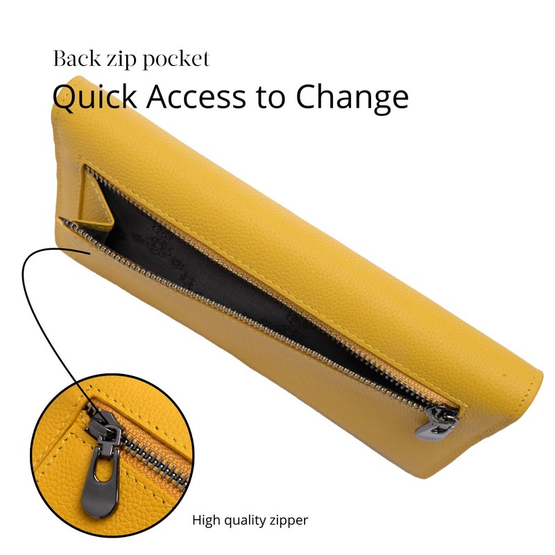 Bveyzi Ultra Slim Thin Leather RFID Blocking Credit Card Holder