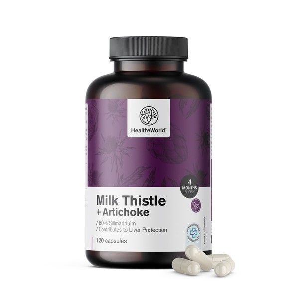 HealthyWorld® Milk Thistle + Artichoke Capsules - Liver Support &