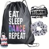 Dance Gift Bundle, Dance Charm Bracelet, Drawstring Bag and Headbands
