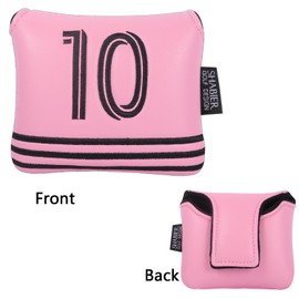 SHABIER Golf Large Mallet Headcover with Number Design for Golf Putter (Pink with No.10)