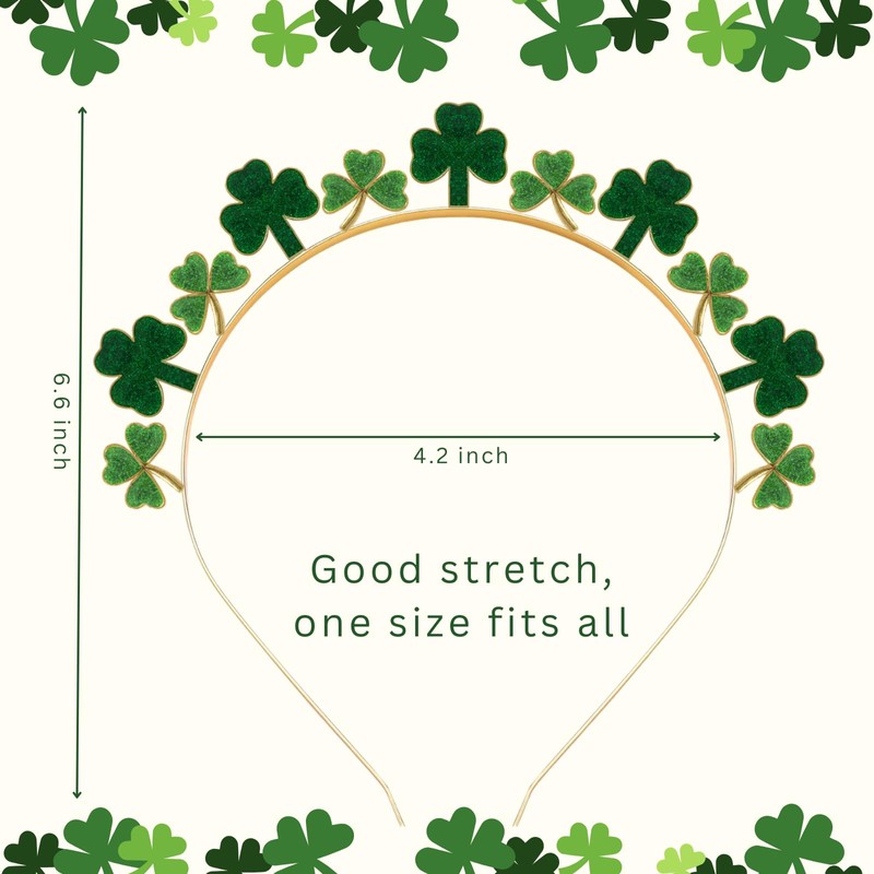 Danumei St Patrick's Day Headband Saint Patricks Green Hair Accessories