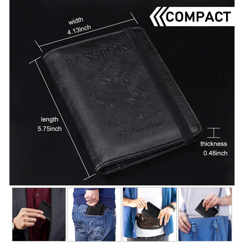 Passport Holder Cover Wallet - Rfid Blocking Leather Travel Accessories