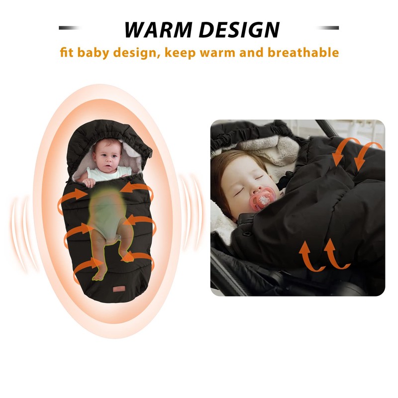 LAT Baby Warm Bunting Bag Universal,Stroller Sleeping Bag Cold Weather,Waterproof