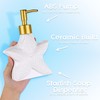 BUNCHBRAVO Starfish Soap Dispenser, 11oz Ceramic Lotion Pump Bottle, Nautical