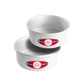 Fat Daddio's Set of 2 Round 7x3 Inch Baking Pans for Cakes Pizzas Pressure Cookers
