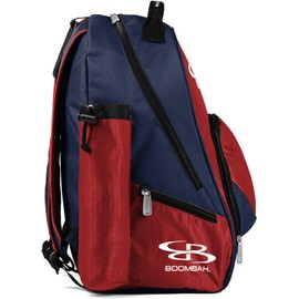 Boombah Tyro Baseball/Softball Bat Backpack - 20" x 15" x 10" - BPTC23 Navy/Red