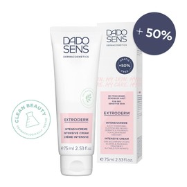 DADO SENS EXTRODERM INTENSIVCREME Sondergröße (75ml) - Ideal bei Neurodermitis & Psoriasis, Beruhigende Feuchtigkeitspflege für trockene und gereizte Haut, Lindert Juckreiz, Vegan